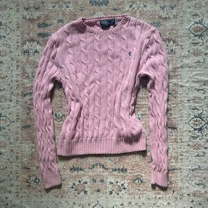 Polo by Ralph Lauren Dusty Pink Cable Knit Sweater